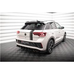 Maxton - Street Pro Central Diffuseur Arriere Volkswagen T-Roc R Mk1 Facelift Rouge