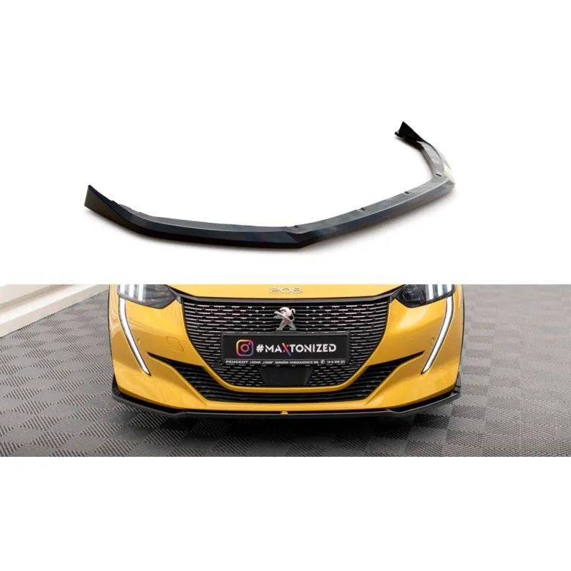 Maxton - Lame Du Pare-Chocs Avant V.2 Peugeot 208 GT Mk2 Noir Brillant