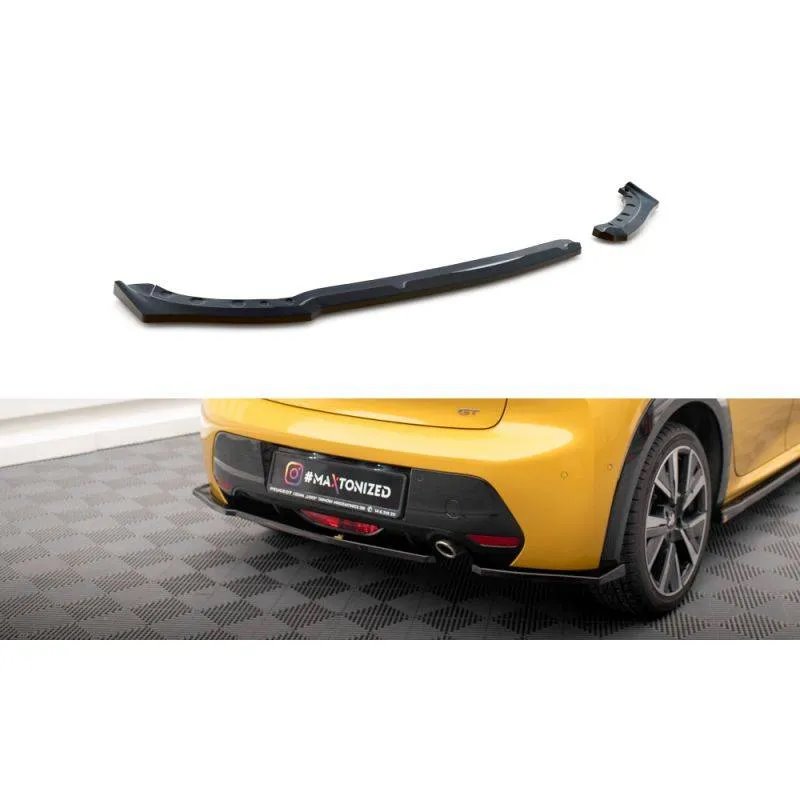 Maxton - Lames De Pare-Chocs Arrière Latérales Peugeot 208 GT Mk2 Noir Brillant
