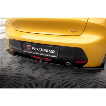 Maxton - Lames De Pare-Chocs Arrière Latérales Peugeot 208 GT Mk2 Noir Brillant