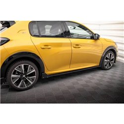 Maxton - Rajouts Des Bas De Caisse + Ailerons Peugeot 208 GT Mk2 Noir Brillant