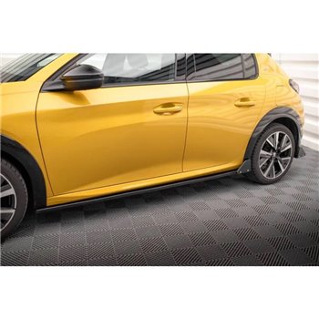 Maxton - Rajouts Des Bas De Caisse + Ailerons Peugeot 208 GT Mk2 Noir Brillant