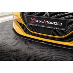 Maxton - Street Pro Lame Du Pare-Chocs Avant Peugeot 208 GT Mk2 Noir-Rouge