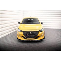 Maxton - Lame Du Pare-Chocs Avant V.1 + Ailerons Peugeot 208 GT Mk2 Noir Brillant