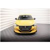 Maxton - Lame Du Pare-Chocs Avant V.1 + Ailerons Peugeot 208 GT Mk2 Noir Brillant