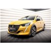 Maxton - Lame Du Pare-Chocs Avant V.1 + Ailerons Peugeot 208 GT Mk2 Noir Brillant