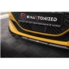 Maxton - Lame Du Pare-Chocs Avant V.1 + Ailerons Peugeot 208 GT Mk2 Noir Brillant