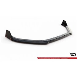 Maxton - Lame Du Pare-Chocs Avant V.1 + Ailerons Peugeot 208 GT Mk2 Noir Brillant