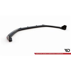 Maxton - Lame Du Pare-Chocs Avant V.1 + Ailerons Peugeot 208 GT Mk2 Noir Brillant