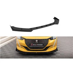 Maxton - Street Pro Lame Du Pare-Chocs Avant Peugeot 208 GT Mk2 Noir-Rouge + Rabats Brillant