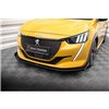 Maxton - Street Pro Lame Du Pare-Chocs Avant Peugeot 208 GT Mk2 Noir-Rouge + Rabats Brillant