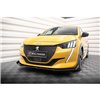 Maxton - Street Pro Lame Du Pare-Chocs Avant Peugeot 208 GT Mk2 Noir-Rouge + Rabats Brillant