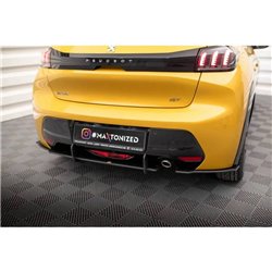 Maxton - Street Pro Lame Du Pare Chocs Arriere Peugeot 208 GT Mk2 Noir-Rouge