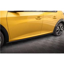 Maxton - Street Pro Rajouts Des Bas De Caisse Peugeot 208 GT Mk2 Noir-Rouge