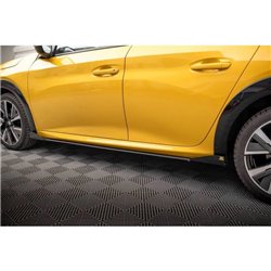 Maxton - Street Pro Rajouts Des Bas De Caisse Peugeot 208 GT Mk2 Noir + Rabats Brillant 