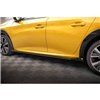 Maxton - Street Pro Rajouts Des Bas De Caisse Peugeot 208 GT Mk2 Noir-Rouge + Rabats Brillant