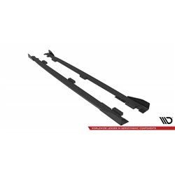 Maxton - Street Pro Rajouts Des Bas De Caisse Peugeot 208 GT Mk2 Noir-Rouge + Rabats Brillant