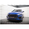 Maxton - Lame Du Pare-Chocs Avant V.1 Audi SQ5 / Q5 S-Line SUV / Sportback Mk2 Facelift Noir Brillant