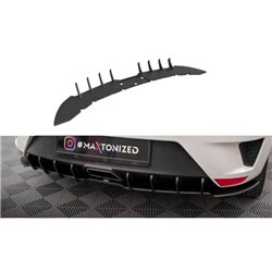 Maxton - Street Pro Central Diffuseur Arriere Seat Ibiza Cupra Sport Coupe Mk4 Noir-Rouge