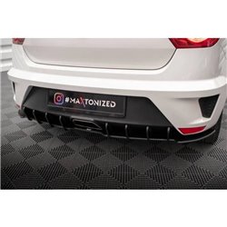 Maxton - Street Pro Central Diffuseur Arriere Seat Ibiza Cupra Sport Coupe Mk4 Noir-Rouge