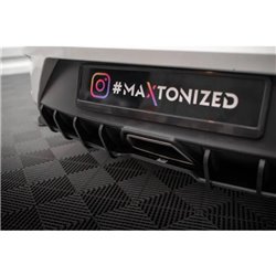 Maxton - Street Pro Central Diffuseur Arriere Seat Ibiza Cupra Sport Coupe Mk4 Noir-Rouge