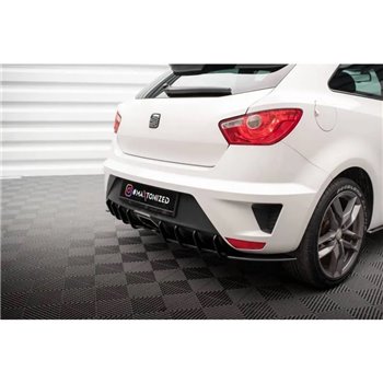 Maxton - Street Pro Central Diffuseur Arriere Seat Ibiza Cupra Sport Coupe Mk4 Noir-Rouge