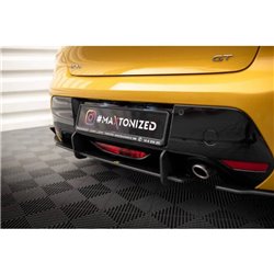 Maxton - Street Pro Lame Du Pare Chocs Arriere Peugeot 208 GT Mk2 Rouge + Rabats Brillant