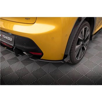 Maxton - Street Pro Lame Du Pare Chocs Arriere Peugeot 208 GT Mk2 Rouge + Rabats Brillant