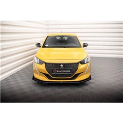 Maxton - Street Pro Lame Du Pare-Chocs Avant Peugeot 208 GT Mk2 Noir + Rabats Brillant 