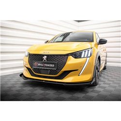 Maxton - Street Pro Lame Du Pare-Chocs Avant Peugeot 208 GT Mk2 Noir + Rabats Brillant 