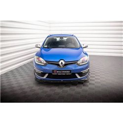 Maxton - Lame Du Pare-Chocs Avant Renault Megane GT Line Grandtour Mk3 Facelift Noir Brillant
