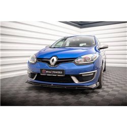 Maxton - Lame Du Pare-Chocs Avant Renault Megane GT Line Grandtour Mk3 Facelift Noir Brillant