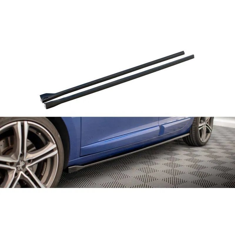 Maxton - Rajouts Des Bas De Caisse Renault Megane GT Line Grandtour Mk3 Facelift Noir Brillant