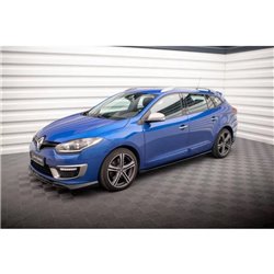 Maxton - Rajouts Des Bas De Caisse Renault Megane GT Line Grandtour Mk3 Facelift Noir Brillant
