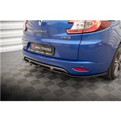 Maxton - Arriere Lame (avec une barre verticale) Renault Megane GT Line Grandtour Mk3 Facelift Noir Brillant