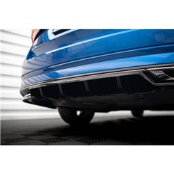 Maxton - Arriere Lame (avec une barre verticale) Skoda Octavia Sportline Mk4 Noir Brillant