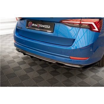 Maxton - Arriere Lame (avec une barre verticale) Skoda Octavia Sportline Mk4 Noir Brillant