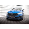 Maxton - Lame Du Pare-Chocs Avant V.1 Skoda Octavia Sportline Mk4 Noir Brillant