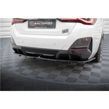 Maxton - Arriere Lame (avec une barre verticale) V.1 BMW i4 M-Pack G26 Noir Brillant