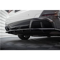 Maxton - Arriere Lame (avec une barre verticale) V.1 BMW i4 M-Pack G26 Noir Brillant