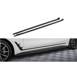 Maxton - Rajouts Des Bas De Caisse V.1 BMW i4 M-Pack G26 Noir Brillant