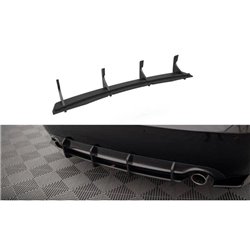 Maxton - Street Pro Central Diffuseur Arriere Audi A4 S-Line B7 Noir-Rouge