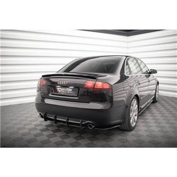 Maxton - Street Pro Central Diffuseur Arriere Audi A4 S-Line B7 Noir-Rouge