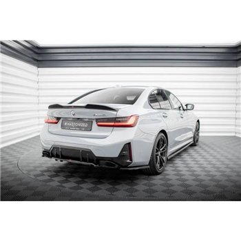 Maxton - Lames De Pare-Chocs Arrière Latérales BMW M340i G20 / G21 Facelift Noir Brillant