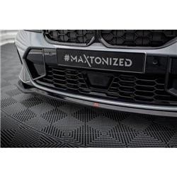 Maxton - Lame Du Pare-Chocs Avant V.2 BMW 3 M340i / M-Pack G20 / G21 Facelift Noir Brillant