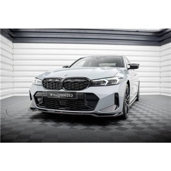 Maxton - Lame Du Pare-Chocs Avant V.2 BMW 3 M340i / M-Pack G20 / G21 Facelift Noir Brillant