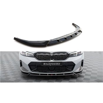 Maxton - Lame Du Pare-Chocs Avant V.1 BMW 3 M340i / M-Pack G20 / G21 Facelift Noir Brillant