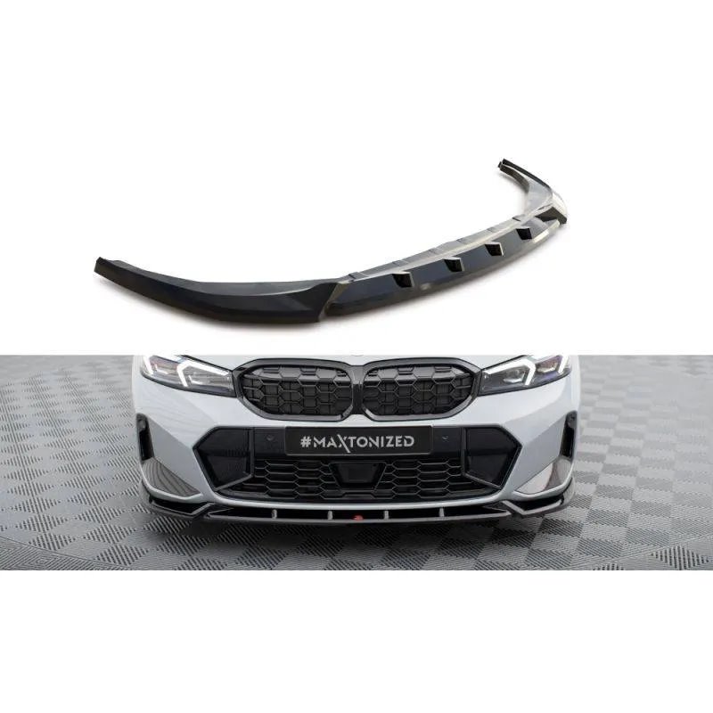 Maxton - Lame Du Pare-Chocs Avant V.1 BMW 3 M340i / M-Pack G20 / G21 Facelift Noir Brillant