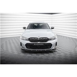 Maxton - Lame Du Pare-Chocs Avant V.1 BMW 3 M340i / M-Pack G20 / G21 Facelift Noir Brillant