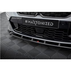 Maxton - Lame Du Pare-Chocs Avant V.1 BMW 3 M340i / M-Pack G20 / G21 Facelift Noir Brillant